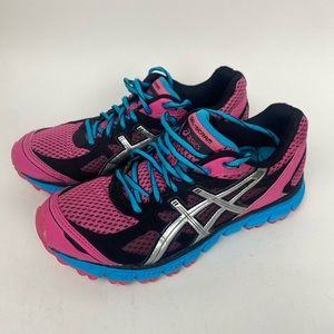 Asics Gel Scram shoes Womens Size 6 Black Pink Athletic Comfort Walking Sneakers